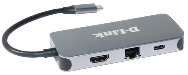 D-Link 6-i-1 USB-C Hub med HDMI/Gigabit Ethernet/strömförsörjning DUB-2335