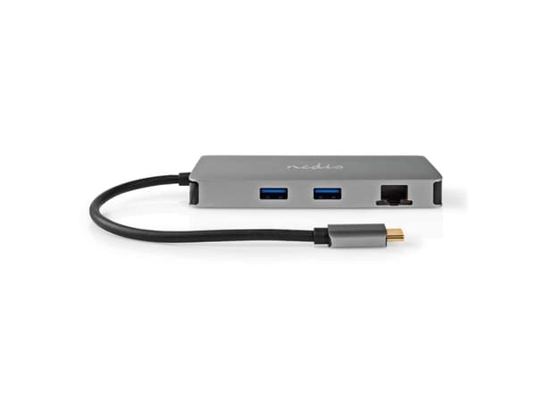Nedis CCBW64250AT02, USB 3.2 Gen 1 (3.1 Gen 1) Typ-C, HDMI, RJ-45, USB 3.2 Gen 1 (3.1 Gen 1) Typ-A, USB 3.2 Gen 1 (3.1 Gen 1) Typ-C, MicroSD (TransFl
