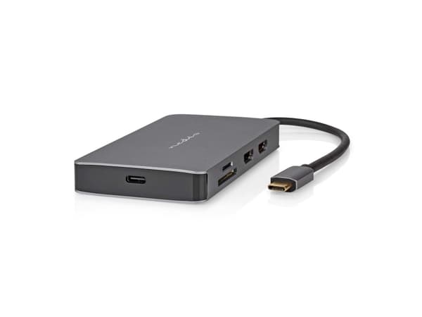 Nedis CCBW64250AT02, USB 3.2 Gen 1 (3.1 Gen 1) Typ-C, HDMI, RJ-45, USB 3.2 Gen 1 (3.1 Gen 1) Typ-A, USB 3.2 Gen 1 (3.1 Gen 1) Typ-C, MicroSD (TransFl