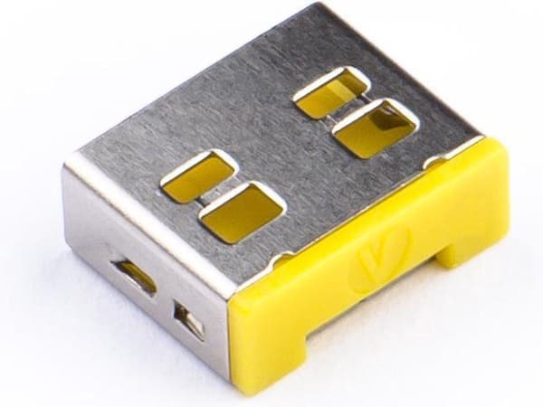 SmartKeeper Basic "USB-A Port" blockerare 6 stycken + nyckel gul (UL03PKYL)