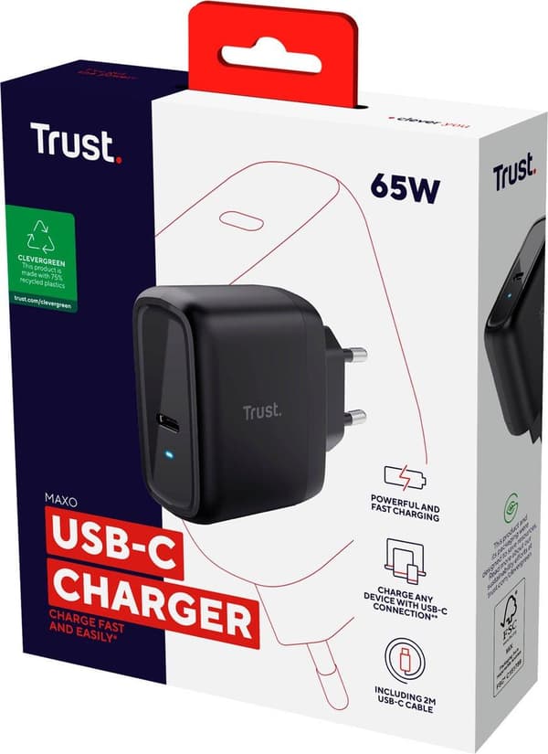 Trust Maxo - AC - 20V - 2m - Svart (24817)