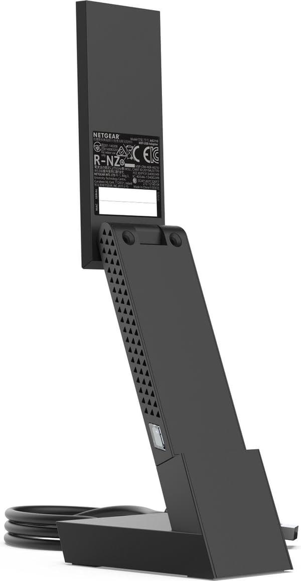 NETGEAR Nighthawk AXE3000 - Trådløs - USB - WLAN - Wi-Fi 6E (802.11ax) - 1200 Mbps - Sort (A8000-100PES)