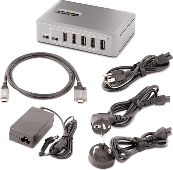 StarTech.com 10-ports USB-C Hub - 8x USB-A/2x USB-C - USB C splitter med 65 W strømadapter - USB 3.1 / 3.2 Gen 2 10 Gbit/s - USB C til USB A adapter -
