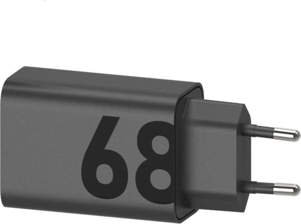 Motorola TurboPower USB-C-seinälaturi + USB-C-kaapeli SJMC682 68W - musta (SJMC682)