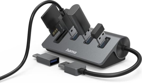 Hama 00200140 - USB 3.2 Gen 1 (3.1 Gen 1) Typ-A - USB 3.2 Gen 1 (3.1 Gen 1) Typ-A - MicroSD (TransFlash) - MicroSDHC - MicroSDXC - SD - SDHC - SDXC -