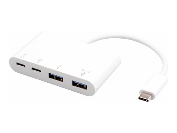 eSTUFF - Hubb - USB-C, 2x USB 3.0, 2x USB-C 3.1 - 4 x USB 3.2 Gen 2 - skrivbordsmodell
