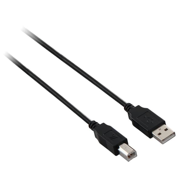 USB A till USB B Kabel V7 V7N2USB2AB-05M Svart 5 m