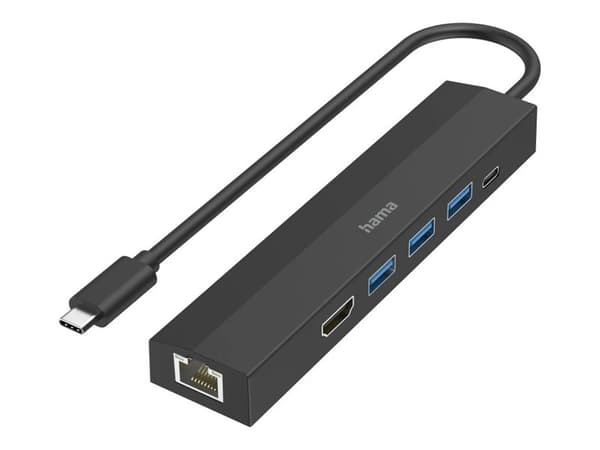 Hama 00200144, USB 3.2 Gen 1 (3.1 Gen 1) Type-C, HDMI, RJ-45, USB 3.2 Gen 1 (3.1 Gen 1) Type-A, USB 3.2 Gen 1 (3.1 Gen 1) Type-C, 5000 Mbit/s, 4096 x