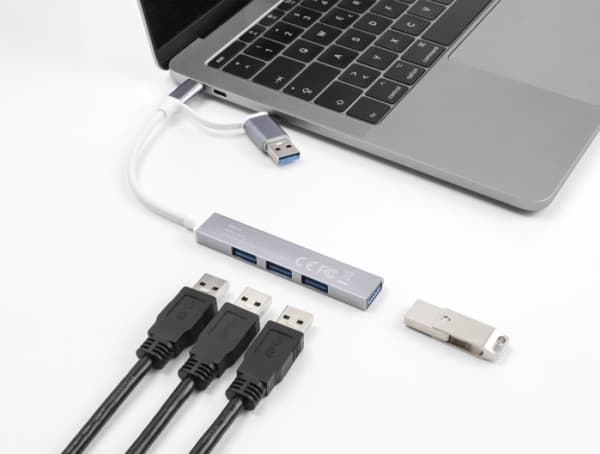 Delock - Hubb - 3 x USB 2.0 + 1 x USB 3.2 Gen 1 - skrivbordsmodell