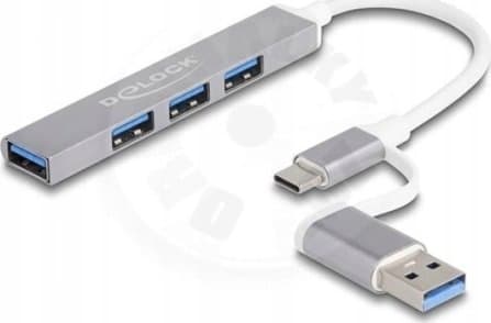 Delock - Hubb - 3 x USB 2.0 + 1 x USB 3.2 Gen 1 - skrivbordsmodell