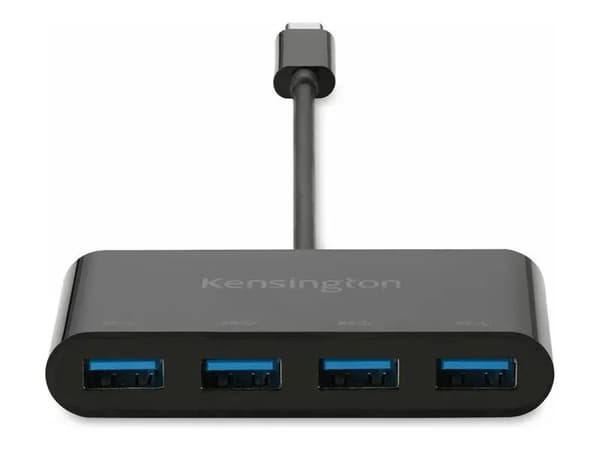 Kensington CH1200 - Hub - USB-C, 10Gbps, 4-Port Hub - 4 x SuperSpeed USB 3.0 - stasjonær