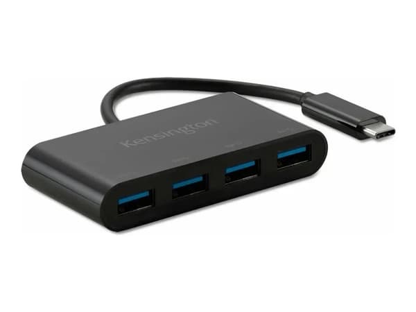 Kensington CH1200 - Hub - USB-C, 10Gbps, 4-Port Hub - 4 x SuperSpeed USB 3.0 - stasjonær