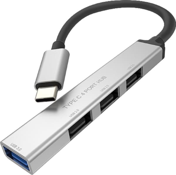 ROLINE USB3.2 Gen1 Hub 4x USB-A 1x 3.0+3x 2.0 Typ C-kabel (14.02.5053)