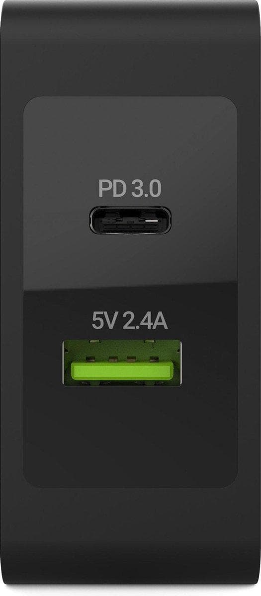 GREEN CELL Oplader USB-C 45W PD med kabel USB-C og ekstra USB-port til Asus ZenBook, HP Spectre, HP Envy x2