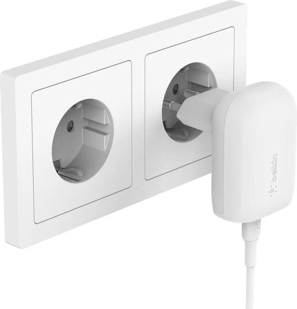 BELKIN 20W USB-C OPLADER MED STRØMLEVERING OG PPS-TEKNOLOGI (WCA006VF1MWH-B5)