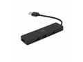 Miniatyrbild 1 av 5: SBOX H-504, USB 2.0, USB 3.0, 5000 Mbit/s, Sort, Acrylonitrilbutadienstyren, 0,1 m