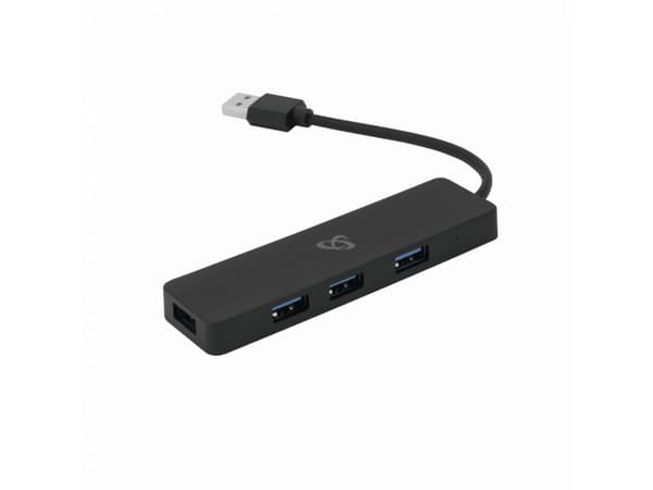 SBOX H-504, USB 2.0, USB 3.0, 5000 Mbit/s, Sort, Acrylonitrilbutadienstyren, 0,1 m