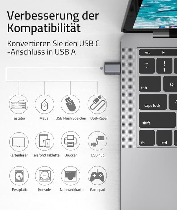 INF USB 3.2 til USB-C OTG-adapter 10 Gbps