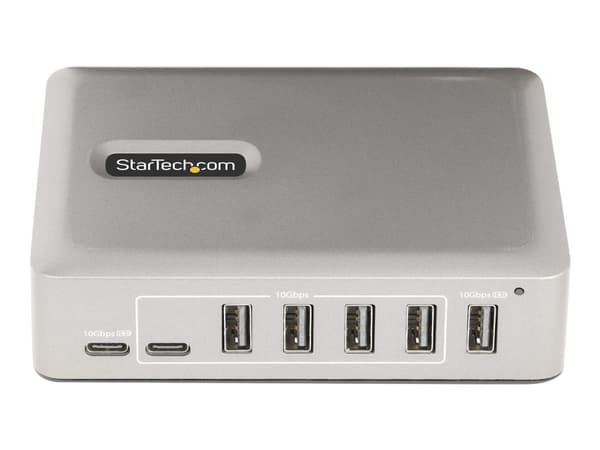 StarTech.com 7-Port USB-C Hub, 5x USB-A + 2x USB-C, Self-Powered w/ 65W Power Supply, USB 3.1 10Gbps Hub w/ BC1.2 Charging, Desktop/Laptop USB Hub wi