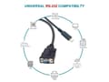 Miniatyrbillede 5 af 7: Udstyr - Kabel USB / seriel - 24 ben USB-C (M) til DB-9 (M) - 1,5 m - understøtter RS-232 seriel interface - Sort (133392)