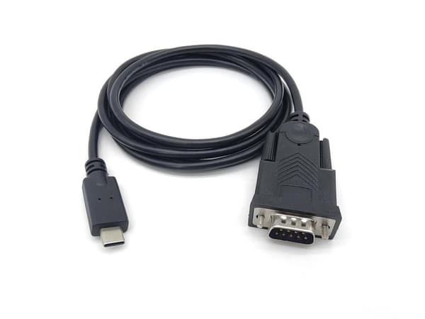 Udstyr - Kabel USB / seriel - 24 ben USB-C (M) til DB-9 (M) - 1,5 m - understøtter RS-232 seriel interface - Sort (133392)