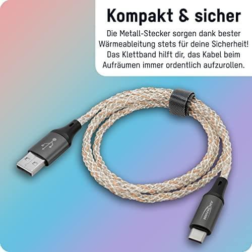 Ansmann USB-A / USB-C kabel med LED-belysning 100cm 1700-0158 (1700-0158)