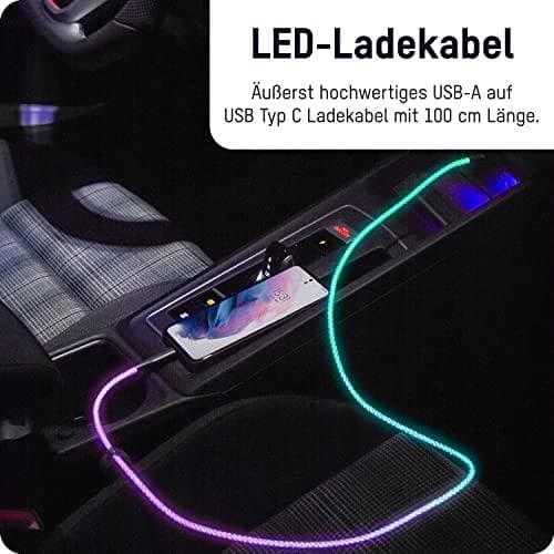 Ansmann USB-A / USB-C kabel med LED-belysning 100cm 1700-0158 (1700-0158)