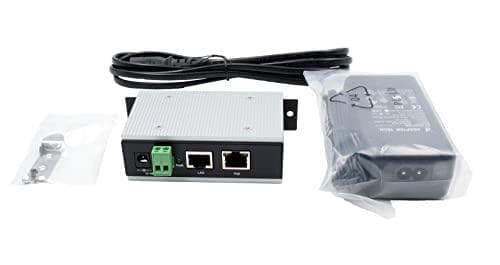 EXSYS GmbH PoE gigabit-injektor, metallhölje (upp till 24V) -40C till +75C (EX-6007POE-WT)