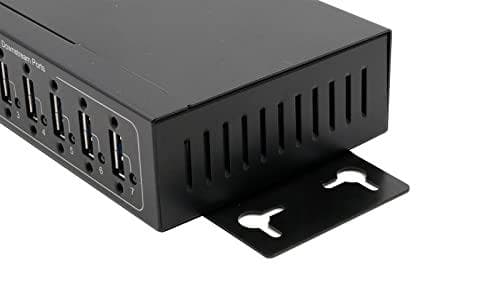EXSYS GmbH 4-portars USB 2.0 metallhub, för montering på bord, vägg och DIN-skena, 15KV ESD-skydd (EX-11214HMVS)