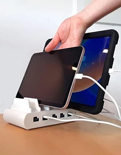 COMPULOCKS 5 PORT USB OG USB-C FLERE TABLET-LADESTATION HVID (5PUSBCDKS-EU)