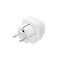 Miniatyrbillede 3 af 3: Hama rejseadapter type E og F, 3-benet, universal, verden til Europa, hvid (00223456)