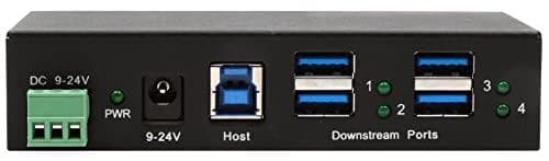 EXSYS GmbH 4-porttinen USB 3.2 Gen 1 Metal HUB, DIN-kisko, 15KV ESD-suojaus (Tiveco) (EX-11244HMS)
