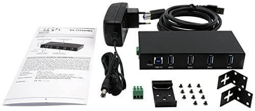 EXSYS GmbH 4-portars USB 3.2 Gen 1 Metal HUB 15KV ESD-skydd (Tiveco) (EX-11234HMS)