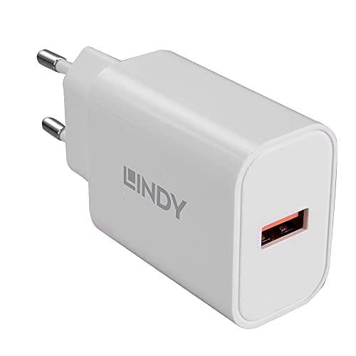 Lindy 18W USB Type A-oplader Hurtig opladning via USB Type A-kabel (73412)