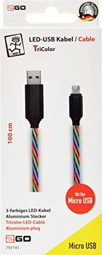 2GO 797145 USB-kabel 1 m USB B Micro-USB B Flerfärgad (797145)