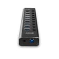 Miniatyrbillede 3 af 5: Lindy 10 port USB 3.0 hub med tænd/sluk-knap Tilslut op til 10 USB-enheder - hver port kan skiftes individuelt. (43370)