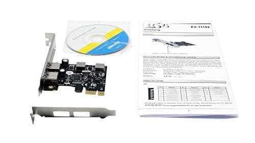 EXSYS GmbH USB 3.2 Gen 1 PCIe-kort med 2 porte, 3A (Renesas) (EX-11192)