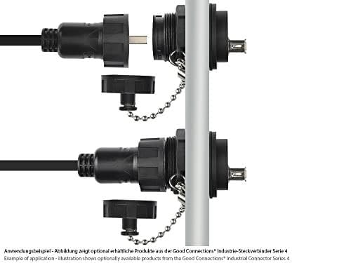 Alcasa IC04-U205. Kontakt: USB A, Produktens färg: Svart, Kontakt kön: Hona (IC04-U205)