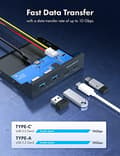 Miniatyrbillede 2 af 6: Graugear USB-HUB Multi-frontpanel, USB 3.2 Gen2 Type-C detailhandel (G-MP02)