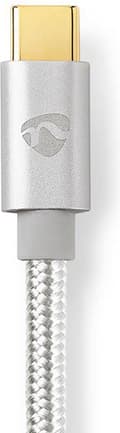 Miniatyrbillede 4 af 8: Nedis USB-kabel | USB 2.0 | Apple Lightning 8 Pin | USB-C™ han | 480 Mbps | forgyldt | 2,00 m | runde | Strikket / Nylon | Aluminium | Dæk vindueskass