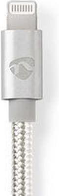 Miniatyrbillede 7 af 8: Nedis USB-kabel | USB 2.0 | Apple Lightning 8 Pin | USB-C™ han | 480 Mbps | forgyldt | 2,00 m | runde | Strikket / Nylon | Aluminium | Dæk vindueskass