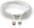 Miniatyrbillede 2 af 8: Nedis USB-kabel | USB 2.0 | Apple Lightning 8 Pin | USB-C™ han | 480 Mbps | forgyldt | 2,00 m | runde | Strikket / Nylon | Aluminium | Dæk vindueskass