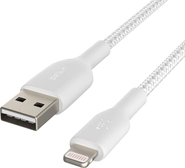 Belkin CAA002BT2MWH lightningkabel 2 m Vit