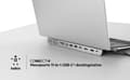Miniatyrbild 5 av 10: Belkin INC004BTSGY dockningsstation för bärbar dator/portreplikator Trådbunden USB 3.2 Gen 1 (3.1 Gen 1) Typ-C Svart, Grå