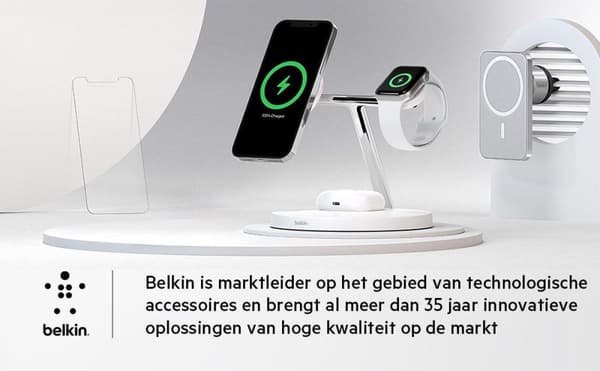 Belkin INC004BTSGY dockningsstation för bärbar dator/portreplikator Trådbunden USB 3.2 Gen 1 (3.1 Gen 1) Typ-C Svart, Grå