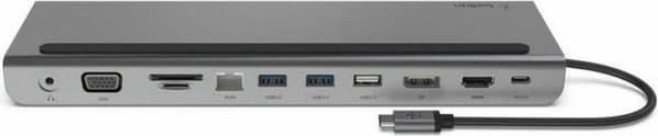 Belkin INC004BTSGY dockningsstation för bärbar dator/portreplikator Trådbunden USB 3.2 Gen 1 (3.1 Gen 1) Typ-C Svart, Grå