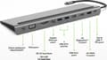 Miniatyrbild 2 av 10: Belkin INC004BTSGY dockningsstation för bärbar dator/portreplikator Trådbunden USB 3.2 Gen 1 (3.1 Gen 1) Typ-C Svart, Grå
