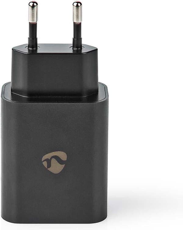 Nedis netoplader 32 W Hurtig opladning 1,5 2,0 2 - Antal stikkontakter: 1, USB-C™, Automatisk spændingsvalg (WCQC402ABK)