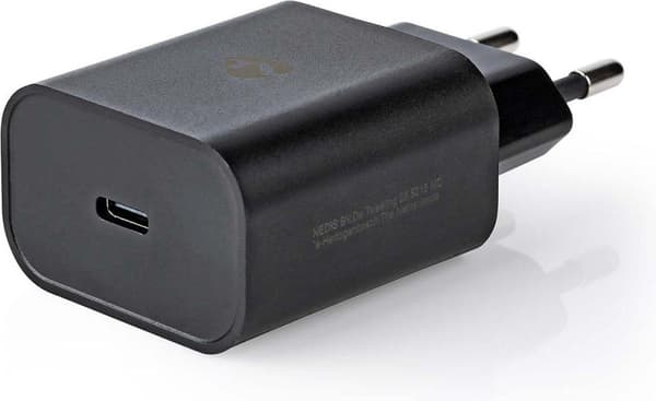 Nedis netoplader 32 W Hurtig opladning 1,5 2,0 2 - Antal stikkontakter: 1, USB-C™, Automatisk spændingsvalg (WCQC402ABK)