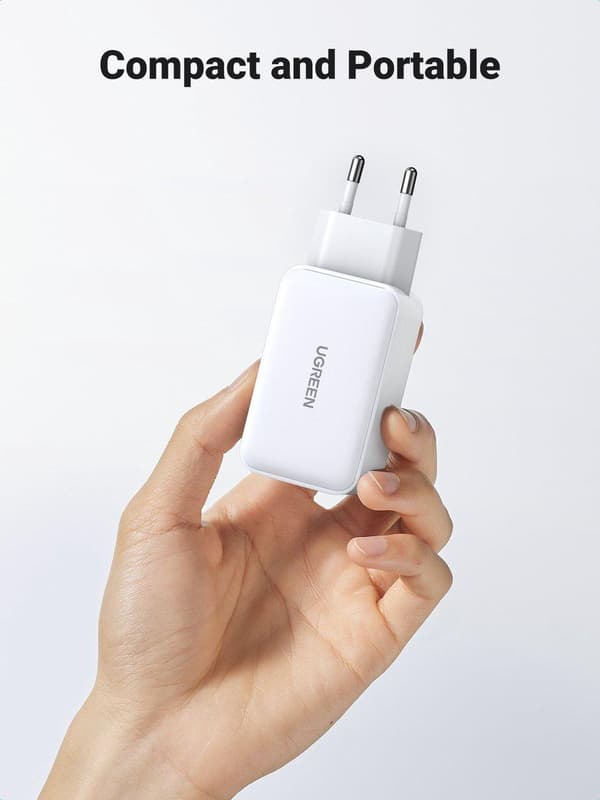 Nexode USB-A+2*USB-C 65W GaN Tech hurtigoplader hvid (15334)